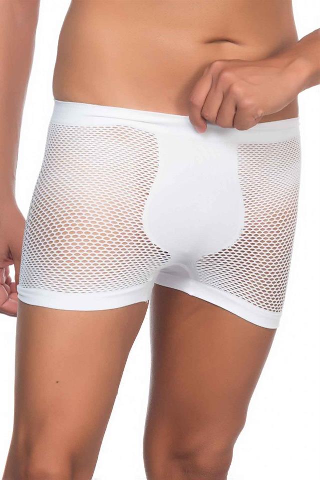Weiße weiche Herren-Boxershorts 2106