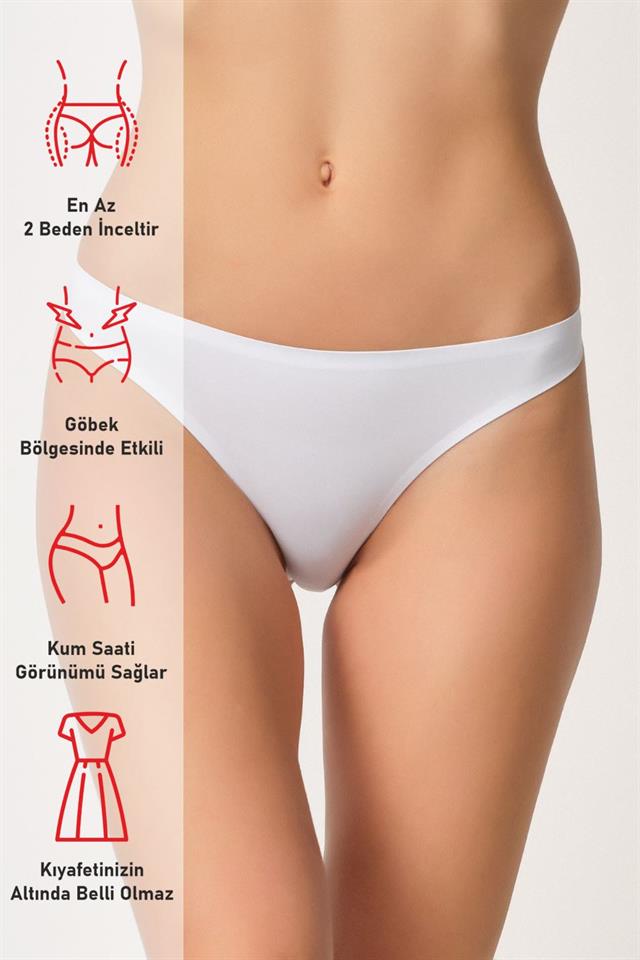 White  2802 Bonding Laser Cut String Panties