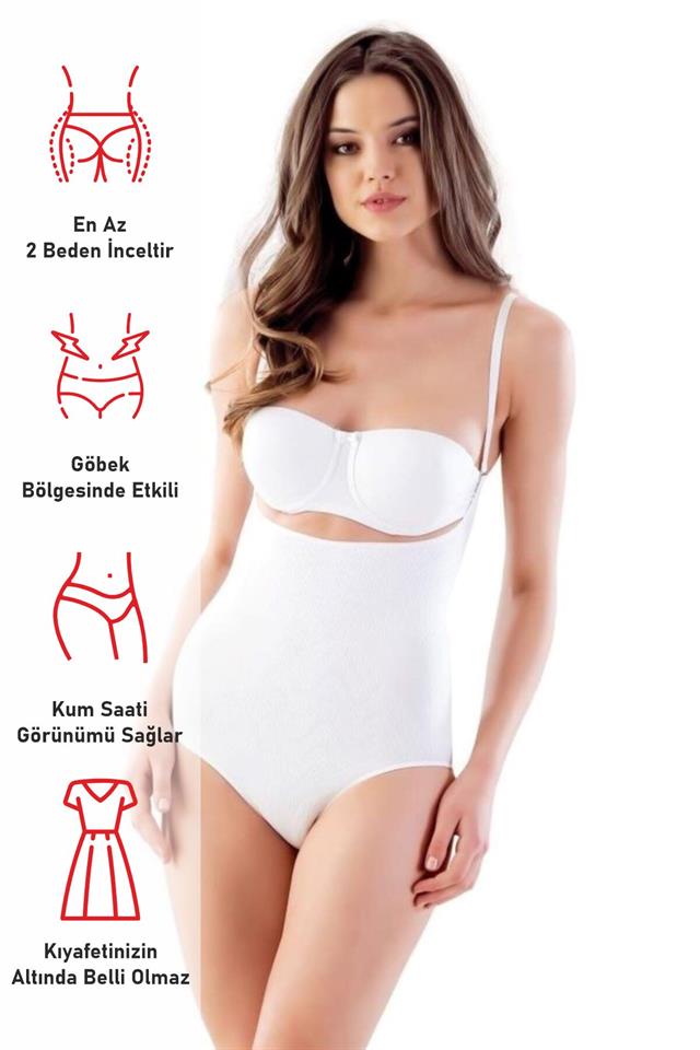 White  2811 Chest Open Slip Length Laser Corset