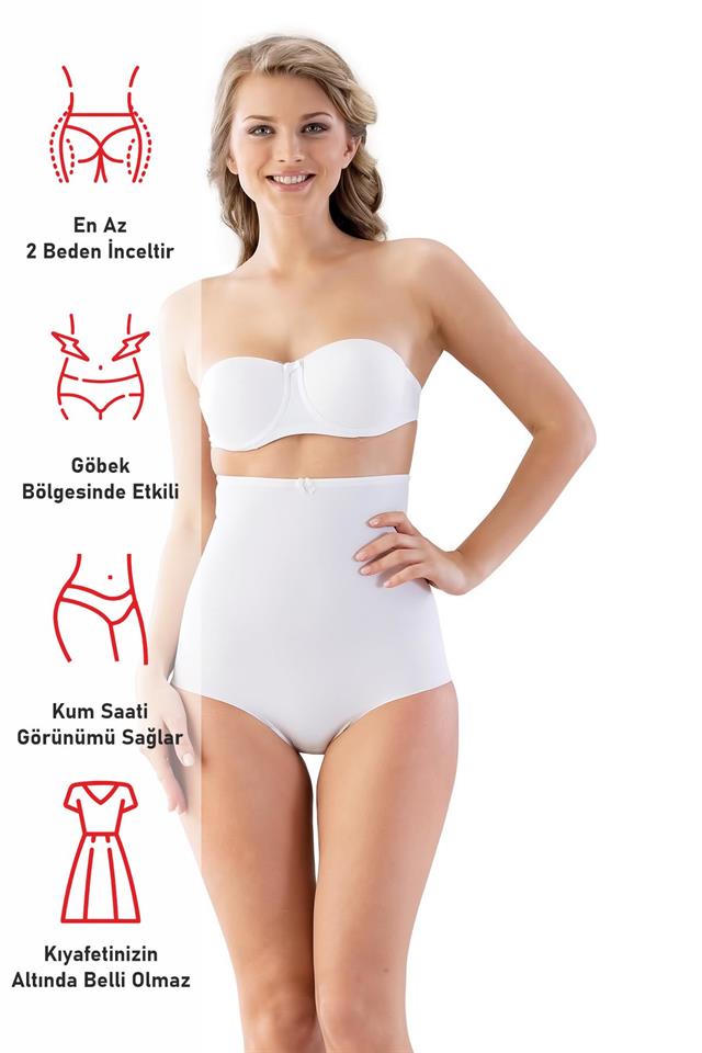 White  2813 High Waist Slip Laser Corset