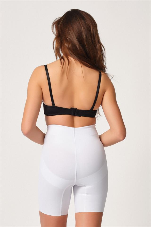 Weißes 2816 High Waist Boxer Laser Korsett