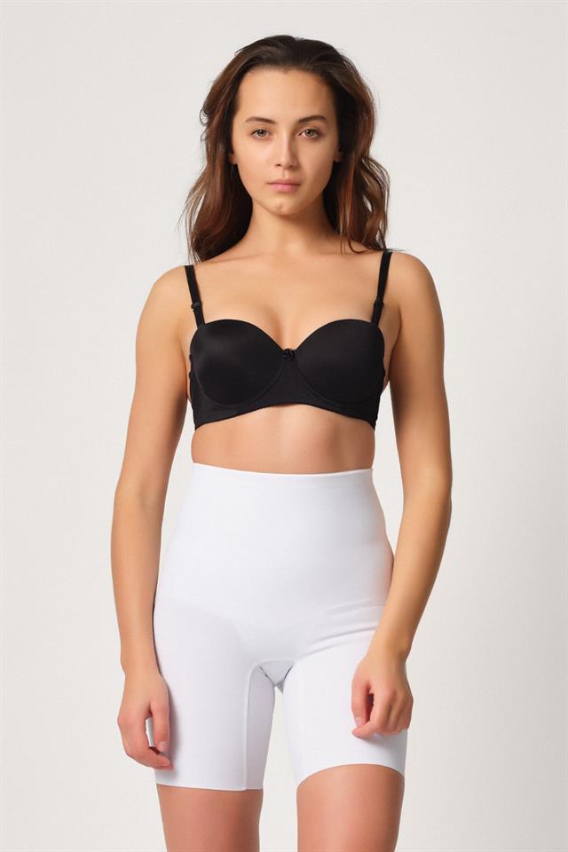 Weißes 2816 High Waist Boxer Laser Korsett