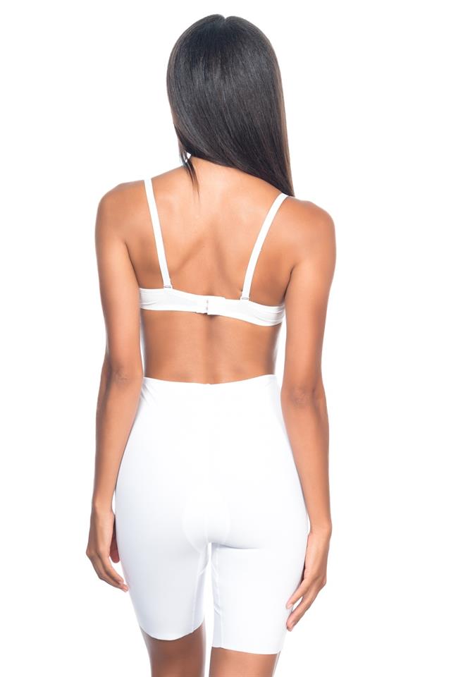 Weißes 2817 High Waist Leg Laser Korsett