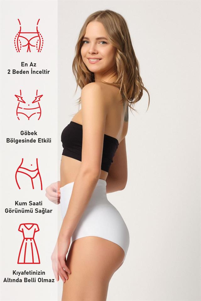White  2819 Slip Double Tummy Booster Laser Corset