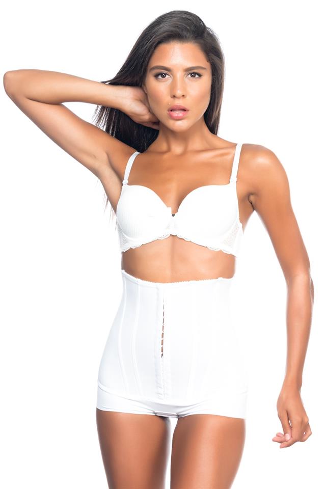 White  2824 High Waist Balen Aligned Slip Laser Corset