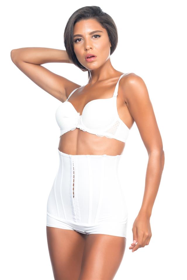 White  2824 High Waist Balen Aligned Slip Laser Corset