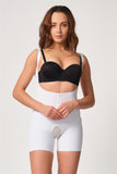 White  2834 Chest Open Ferrule Lace Butt Length Laser Corset