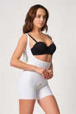 White  2834 Chest Open Ferrule Lace Butt Length Laser Corset