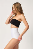 Weißes 2842 Laser Lace Slip Korsett