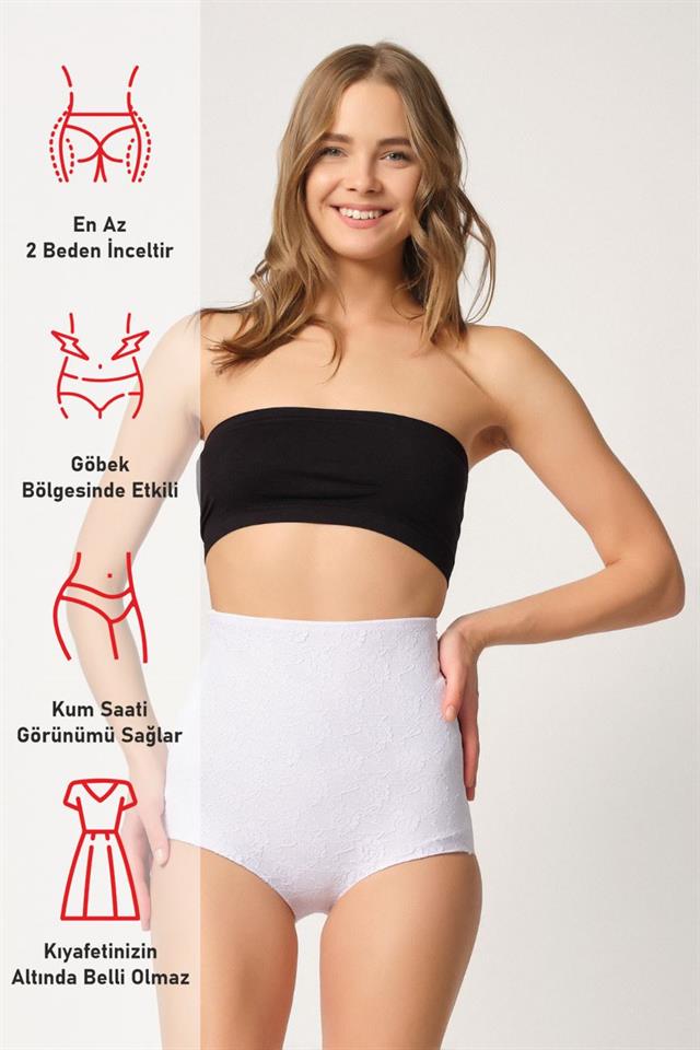 White  2842 Laser Lace Slip Corset