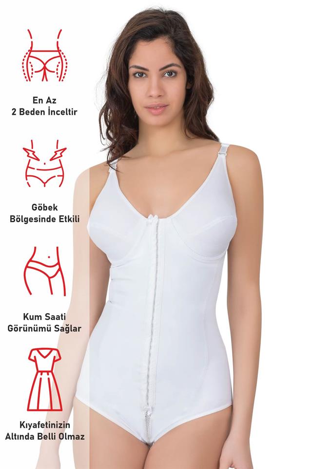 White  2871 Ball-Gown With Belted Buckles