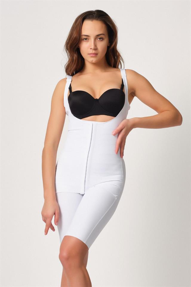 White  2915 Corset Vest Bedside Backed Long Corset