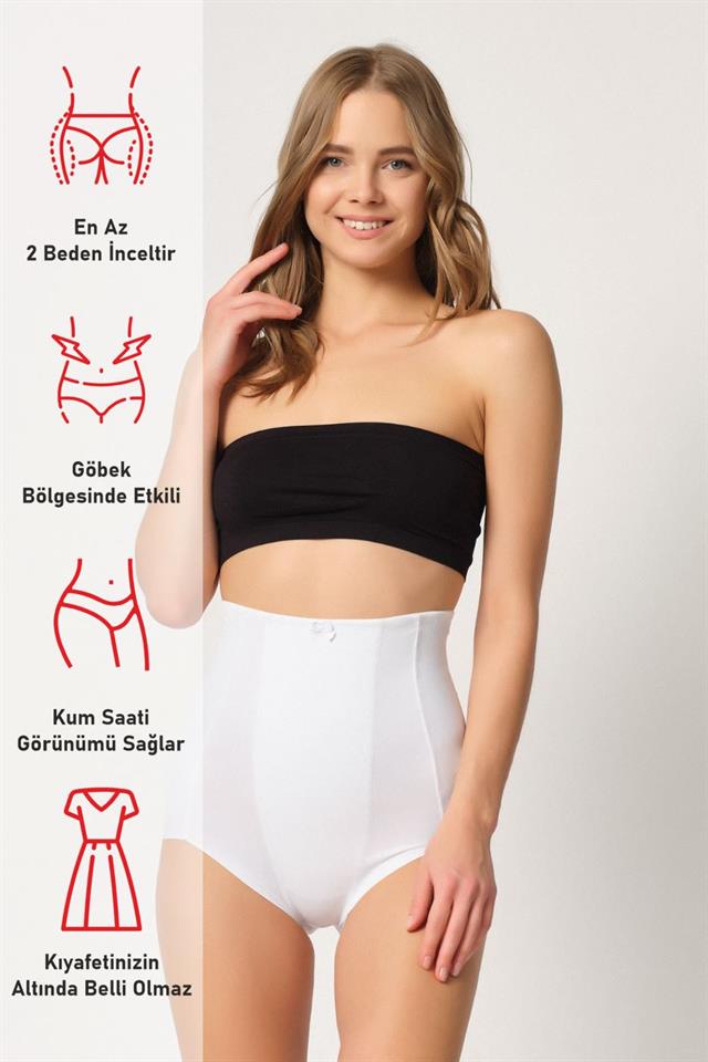 White  2920 High Waist Abdominal Backed Slip Laser Corset