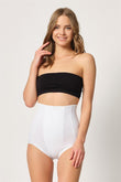 Weißes 2920 High Waist Bauchweg Rücken Slip Laser Korsett
