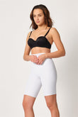 White  2927 Belted Leg Laser Corset with Waist Neckline