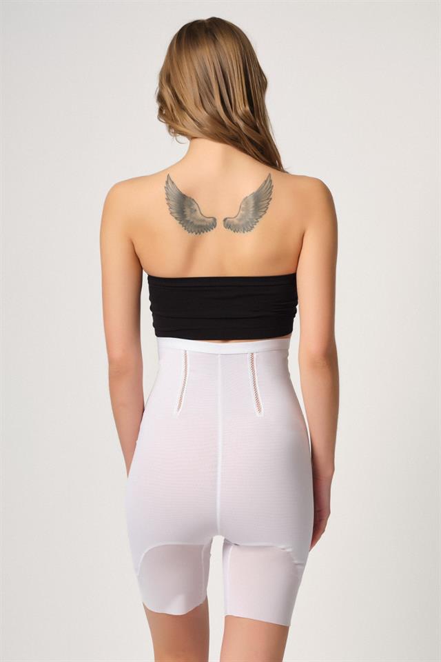 White  2928 Laser Corset with Front Padded Lace Leg