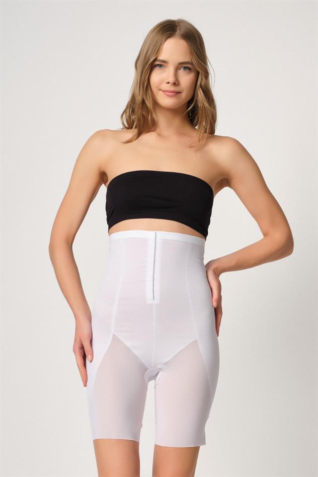 White  2928 Laser Corset with Front Padded Lace Leg