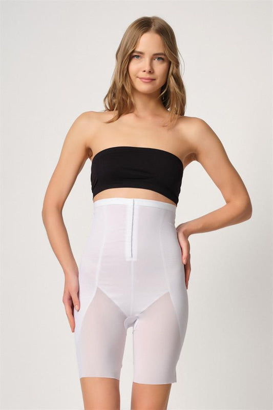 White  2928 Laser Corset with Front Padded Lace Leg