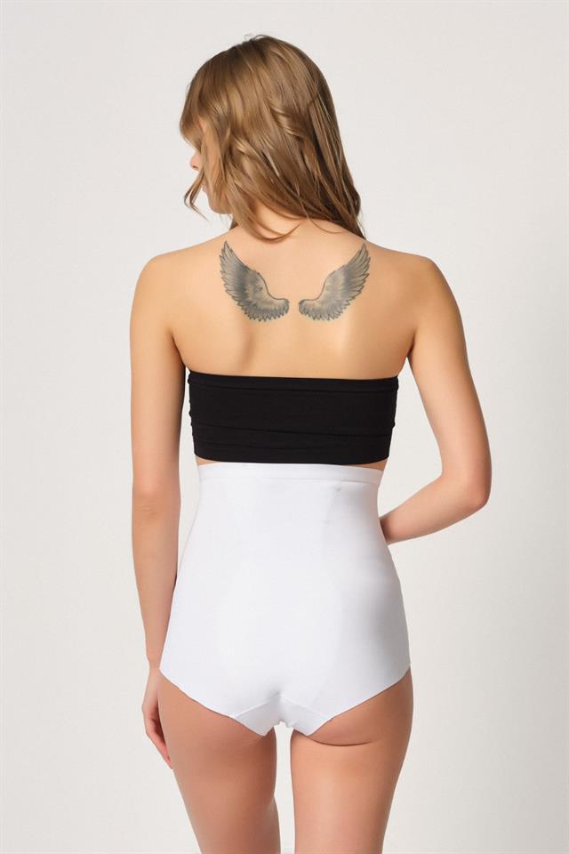 White  2931 Belly Balen Backed Slip Laser Corset