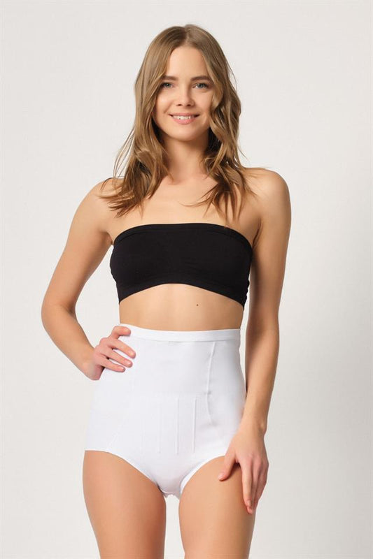 White  2931 Belly Balen Backed Slip Laser Corset