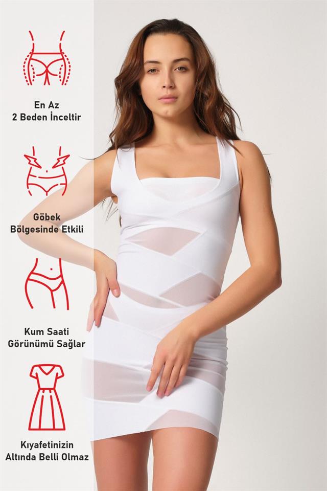 White  2934 Booster Dress Laser Corset