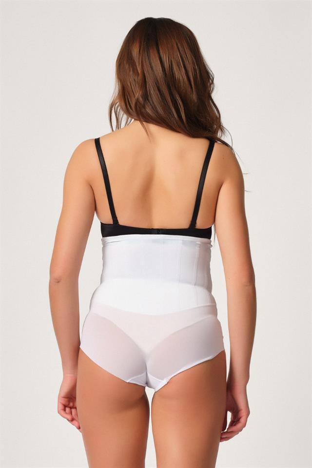 White  2945 Lace Carved Slip Laser Corset