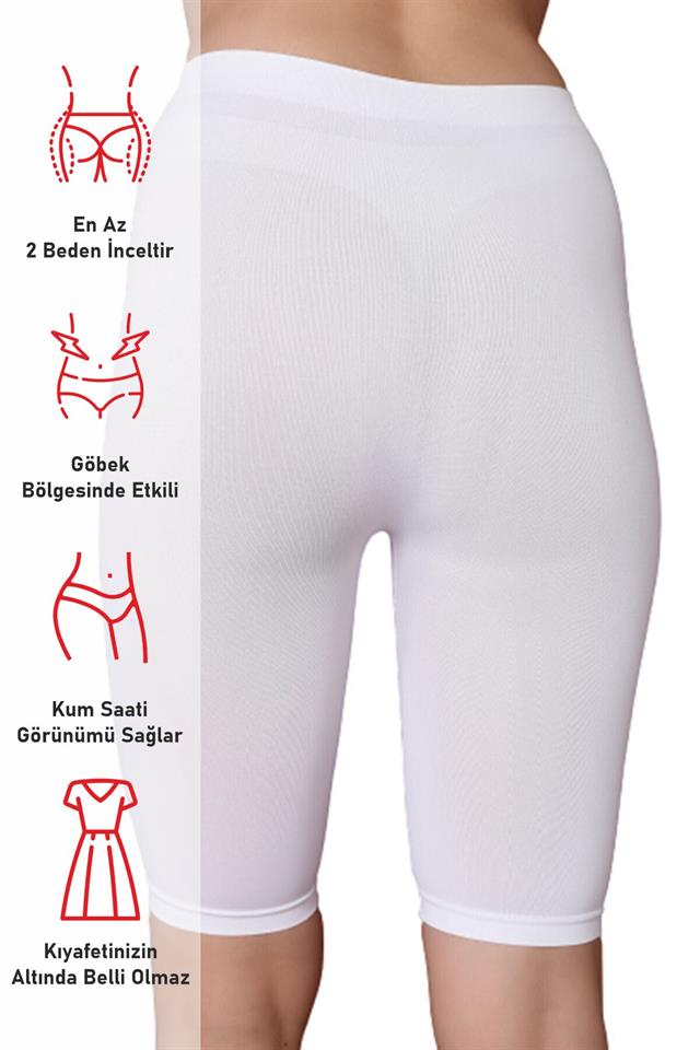 Weiße weiche Capri-Leggings 3856