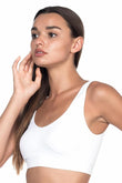 White  4021 Padded Thick Strap Bra Corset