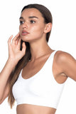 White  4021 Padded Thick Strap Bra Corset