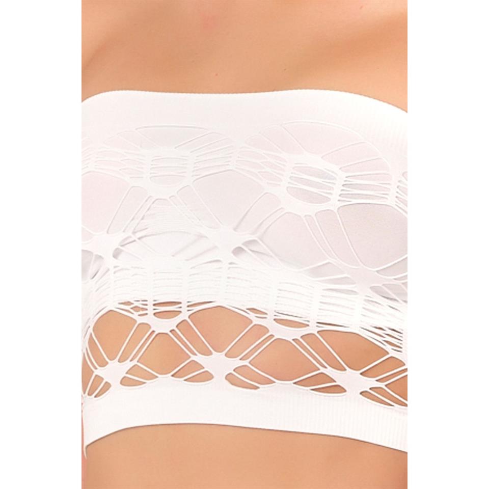 White  4050 Double Braided Strapless Corset