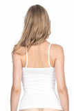 White  5001 Soft Rope Strap Long Tank Top
