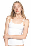 White  5001 Soft Rope Strap Long Tank Top