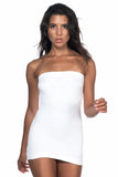 White  5003 Soft Strapless Tank Top