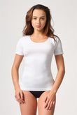 White  5004 Soft Half Sleeve Tank Top