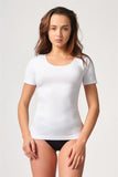 White  5004 Soft Half Sleeve Tank Top