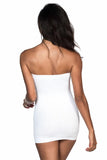 White  5005 Soft Pattern Strapless Tank Top