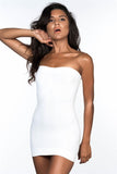 White  5005 Soft Pattern Strapless Tank Top