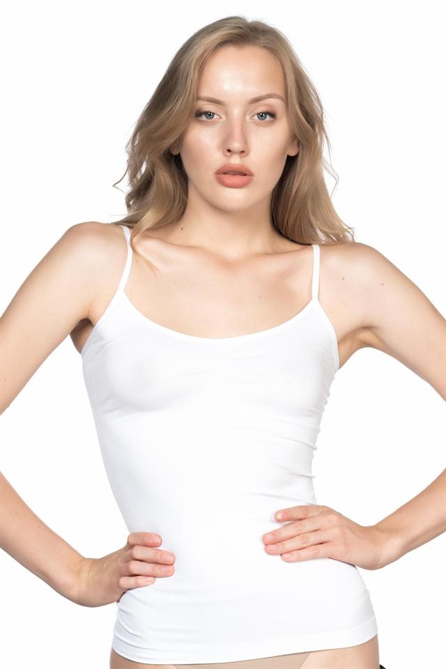 White  5011 Soft Ripped Tank Top