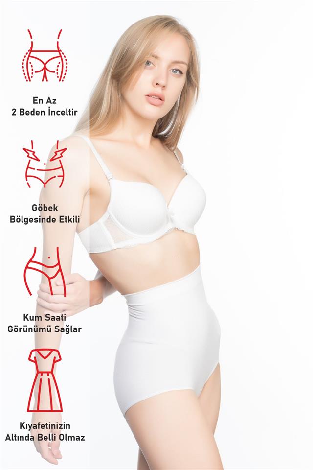 White  7024 Slim High Waist Slip Corset