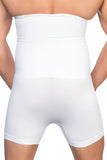 White  E1005 Men's High Waist Double Boxer Corset