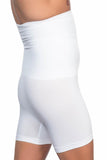 White  E1005 Men's High Waist Double Boxer Corset