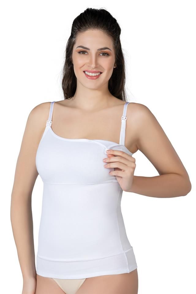 White Enamel 1402 Modal Cotton Breastfeeding Athlete Corset