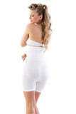 White Enamel 2014 High Waist Double Leg Corset