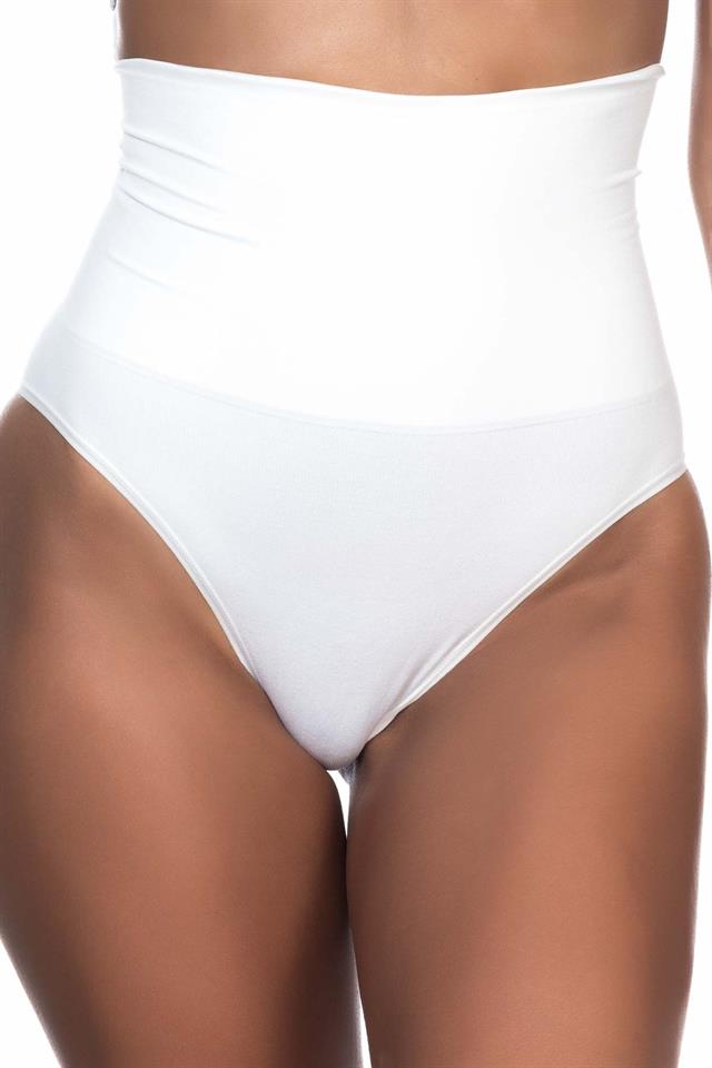 White Enamel 2039 Double Brazil Corset