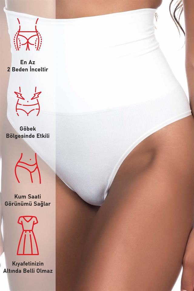 White Enamel 2039 Double Brazil Corset
