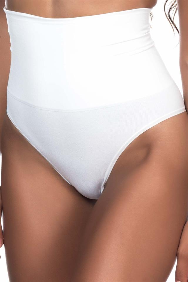 White Enamel 2039 Double Brazil Corset