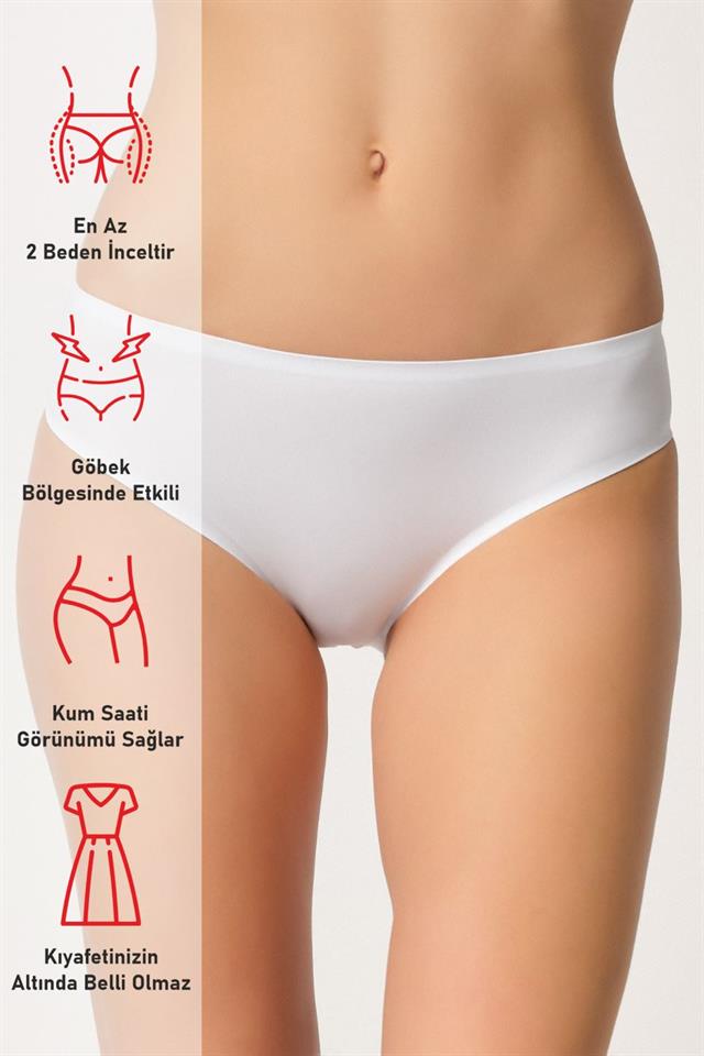 White Enamel 2803 Bonding Laser Cut Panties