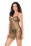 Damen-Nachthemd aus Satin und Spitze