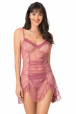 Damen-Nachthemd aus Satin und Spitze