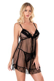 Damen-Nachthemd aus Satin und Spitze